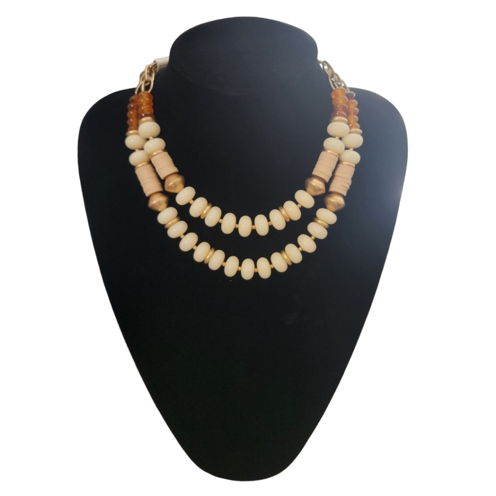 LANE BRYANT BEADED WITH GOLD TONE NECKLACE NWT